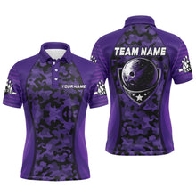 Load image into Gallery viewer, Personalized Camo Bowling Jersey Men Bowling Team Shirt Custom Bowling Polo Shirt BDT327