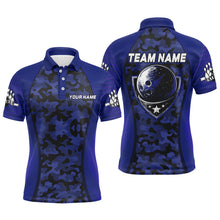 Load image into Gallery viewer, Personalized Camo Bowling Jersey Men Bowling Team Shirt Custom Bowling Polo Shirt BDT327