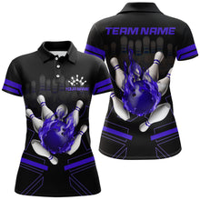 Load image into Gallery viewer, Custom Flame Bowling Jersey For Women Bowling Team Shirt League Bowling Polo Shirt BDT303