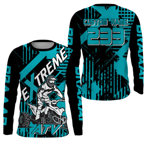 Kid Women Men ATV Motocross Jersey UPF30+ Custom Quad Bike Shirt Extreme Off-Road PDT842