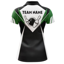 Load image into Gallery viewer, Personalized Bowling Shirt For Women Custom Bowling Polo Shirt Green Bowling Jersey BDT252