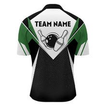 Load image into Gallery viewer, Personalized Bowling Shirt For Men Custom Bowling Quarter-Zip Shirt Green Bowling Jersey BDT252