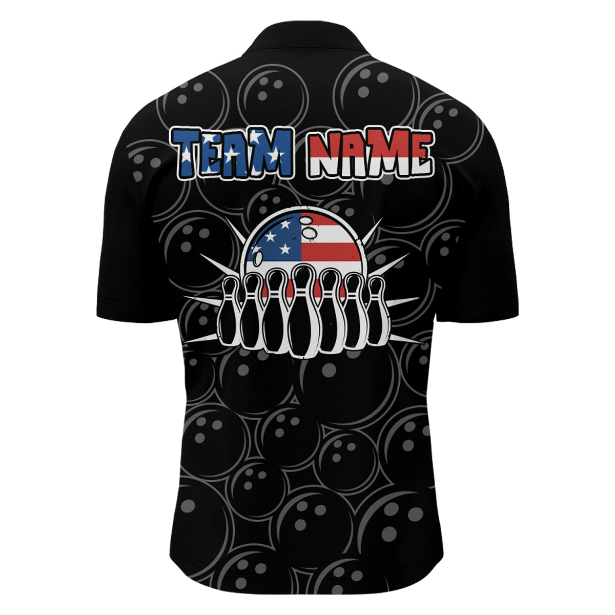 American Bowling Shirts Men Custom Bowling Quarter-Zip Shirt Team League Bowling Jerseys BDT348