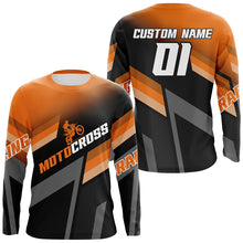 Load image into Gallery viewer, Motocross Racing Dirt Bike Jersey Orange Upf30+ Motorcycle Shirt For Kid Men Women XM317