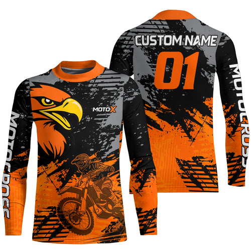 Motocross Racing Dirt Bike Jersey Eagle Upf30+ Motorcycle Shirt Kid Men Women XM324