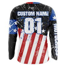 Load image into Gallery viewer, Patriotic Motocross Racing Jersey Kid Adult Dirt Bike Shirt American Flag Riding Shirt XM326