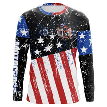 Load image into Gallery viewer, Patriotic Motocross Racing Jersey Kid Adult Dirt Bike Shirt American Flag Riding Shirt XM326