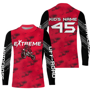 Motocross Jersey Custom Red Dirt Bike Kid Men Women Motorcycle Riding Shirt XM314