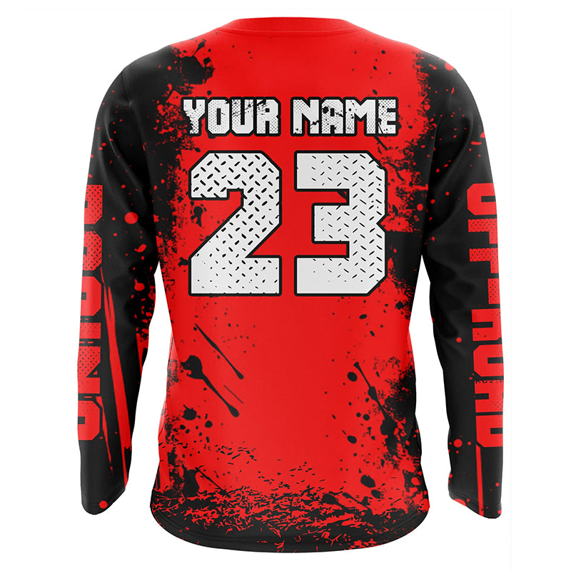 Red Motocross Jersey Custom Dirt Bike Shirt Upf30+ Kid Men Women Off-road Racing Shirt XM309