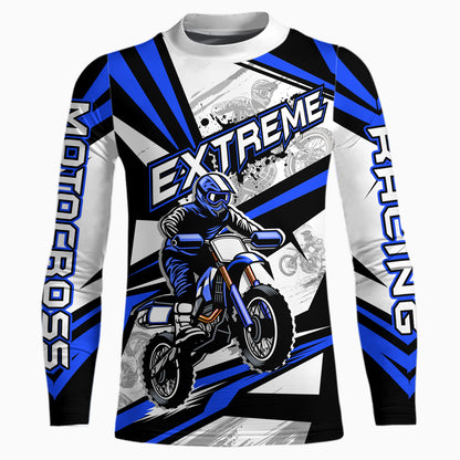 Blue Dirt Bike Racing Jersey Upf30+ Motocross Shirt Men Kid Women Off-Road Jersey XM279