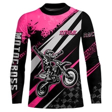 Load image into Gallery viewer, Dirt Bike MX Racing Jersey Pink Upf30+ Motocross Shirt Women Kid Off-Road Shirt XM280