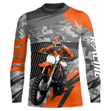 Load image into Gallery viewer, Motocross Racing Jersey Orange Upf30+ Dirt Bike Off-Road Shirt Motorcycle Kid Men Women XM282