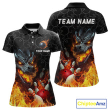 Load image into Gallery viewer, Custom Dragon Flaming Bowling Shirt for Men and Women Dragon Bowling Jersey Team MBL96