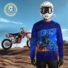 Load image into Gallery viewer, Lightning Motocross Jersey Blue Dirt Bike Shirt Men Kid Women Youth Off Road Shirt XM384