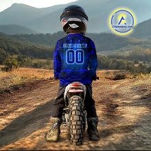 Load image into Gallery viewer, Lightning Motocross Jersey Blue Dirt Bike Shirt Men Kid Women Youth Off Road Shirt XM384