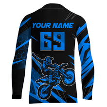 Load image into Gallery viewer, Motocross Jersey Kid Men Women Upf30+ Blue Racing Dirt Bike Shirt Off-Road Motorcycle XM286