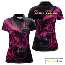 Load image into Gallery viewer, Pink Tiger Bowling Shirts for Men Women Team Bowling Polo &amp; Quarter Zip Shirts MBL150