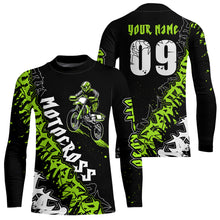 Load image into Gallery viewer, Motocross Racing Dirt Bike Jersey Upf30+ Motorcycle Green Shirt For Kid Men Women XM316