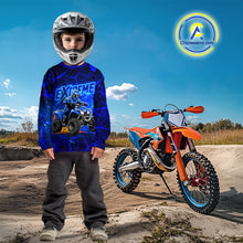 Load image into Gallery viewer, Lightning Blue ATV Motocross Racing Jersey for Adult Kid ATV Riding Shirt Quad Jersey MX128