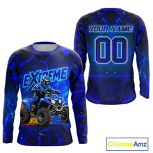 Load image into Gallery viewer, Lightning Blue ATV Motocross Racing Jersey for Adult Kid ATV Riding Shirt Quad Jersey MX128