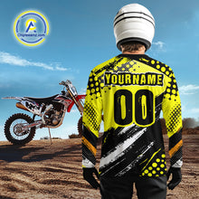 Load image into Gallery viewer, Yellow ATV Racing Jersey Custom ATV Motocross Shirt Kid Women Men ATV Jersey MX130