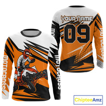 Load image into Gallery viewer, Orange ATV Racing Jersey Custom ATV Moto Riding Shirt for Kid Adult Quad ATV Jersey MX120