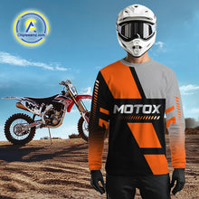 Load image into Gallery viewer, Orange Motocross Racing Jersey Custom Dirt Bike Shirt for Kid Women Men Off Road XM371