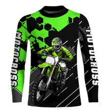 Load image into Gallery viewer, Motocross Racing Jersey Green Upf30+ Motorcycle Dirt Bike Jersey Off-Road Shirt Men Kid Women XM298