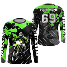 Load image into Gallery viewer, Motocross Racing Jersey Green Upf30+ Motorcycle Dirt Bike Jersey Off-Road Shirt Men Kid Women XM298