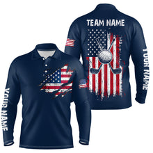 Load image into Gallery viewer, Custom American Flag Golf Polo Shirt Patriotic US Golf Polo for Men Women MMG17