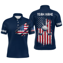 Load image into Gallery viewer, Custom American Flag Golf Polo Shirt Patriotic US Golf Polo for Men Women MMG17