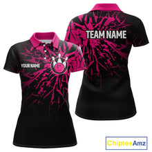 Load image into Gallery viewer, Custom Pink Bowling Shirt Blue for Men Women and Team Bowling Jerseys MBL102