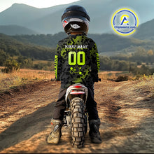 Load image into Gallery viewer, Custom Dinosaur Motocross Racing Jersey Green Dirt Bike Jersey for Men Kid Women XM387
