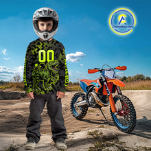 Load image into Gallery viewer, Custom Dinosaur Motocross Racing Jersey Green Dirt Bike Jersey for Men Kid Women XM387