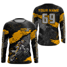 Load image into Gallery viewer, Motocross Racing Off-road Jersey Yellow Dirt Bike Riding Shirt For Men Kid Women XM303