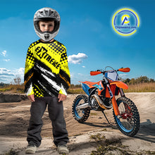Load image into Gallery viewer, Black and Yellow Motocross Jersey Custom Dirt Bike Riding Shirts for Men Kid Women XM383