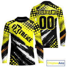 Load image into Gallery viewer, Black and Yellow Motocross Jersey Custom Dirt Bike Riding Shirts for Men Kid Women XM383