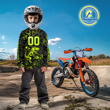 Load image into Gallery viewer, Dinosaur ATV Racing Jersey Custom Green ATV Motocross Shirt Kid Adult ATV Jersey MX133