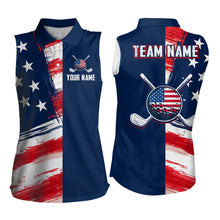 Load image into Gallery viewer, Custom American Flag Golf Polo Shirt for Men Women Patriotic Golf Polo US Shirt MMG25