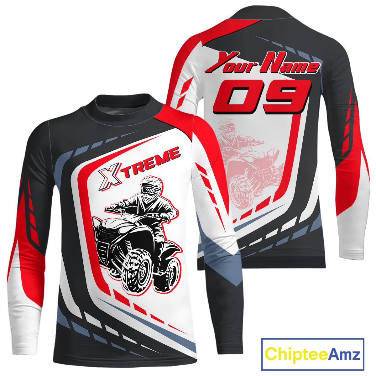 Red ATV Riding Jersey Custom Quad Bike Jersey for Men Kid Women ATV Racing Shirt MX106