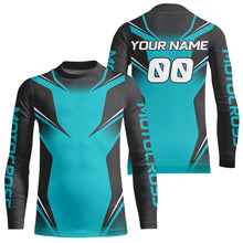 Load image into Gallery viewer, Blue Motocross Racing Jersey Custom Dirt Bike Shirt for Kid Women Men Off road Shirts XM375