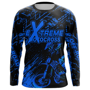 Motocross Racing Jersey Blue Upf30+ Men Women Kid Dirt Bike Shirt Motorcycle Jersey XM200