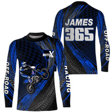 Load image into Gallery viewer, Dirt Bike Jersey Men Kid Women Upf30+ Blue Motocross Shirt Racing Off-Road Shirt XM203