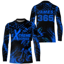 Load image into Gallery viewer, Motocross Racing Jersey Blue Upf30+ Men Women Kid Dirt Bike Shirt Motorcycle Jersey XM200