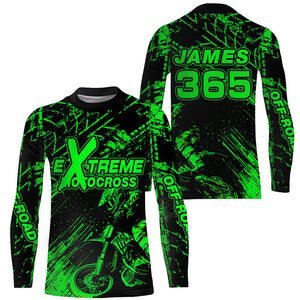 Motocross Racing Jersey Green Upf30+ Men Women Kid Dirt Bike Shirt Motorcycle Jersey XM200