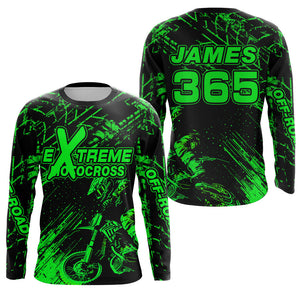 Motocross Racing Jersey Green Upf30+ Men Women Kid Dirt Bike Shirt Motorcycle Jersey XM200