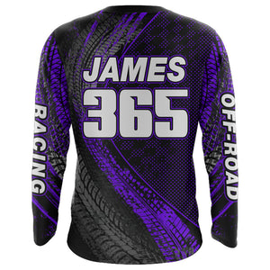 Dirt Bike Jersey Men Kid Women Upf30+ Purple Motocross Shirt Racing Off-Road Shirt XM203