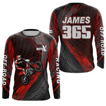 Load image into Gallery viewer, Dirt Bike Jersey Men Kid Women Upf30+ Red Motocross Shirt Racing Off-Road Shirt XM203