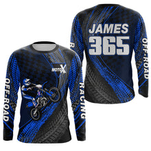 Load image into Gallery viewer, Dirt Bike Jersey Men Kid Women Upf30+ Blue Motocross Shirt Racing Off-Road Shirt XM203