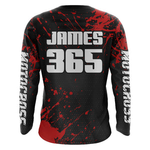 Red Motocross Racing Jersey Men Kid Upf30+ Dirt Bike Riding Shirt Off-Road MX Jersey XM239